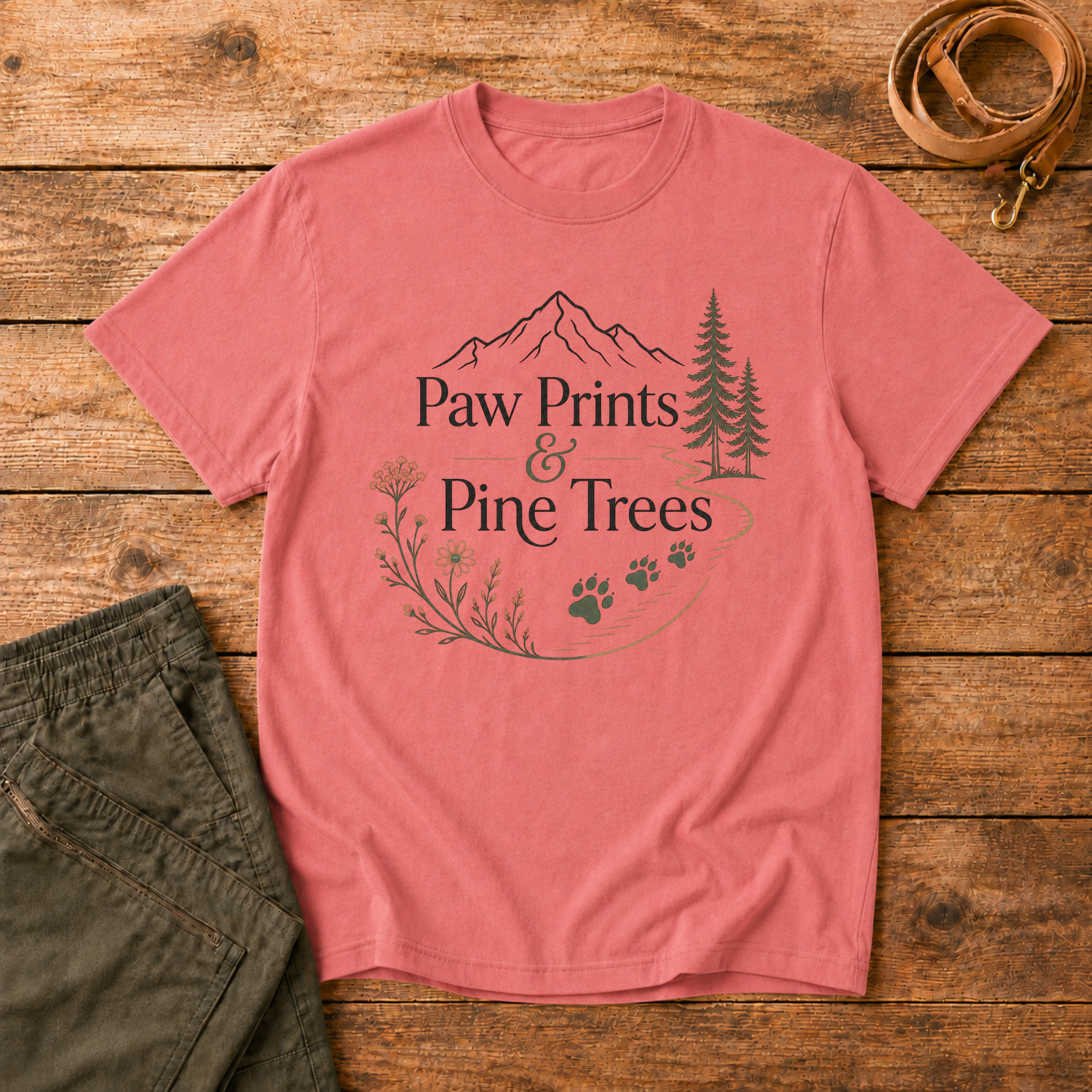 Paw Prints & Pine Trees