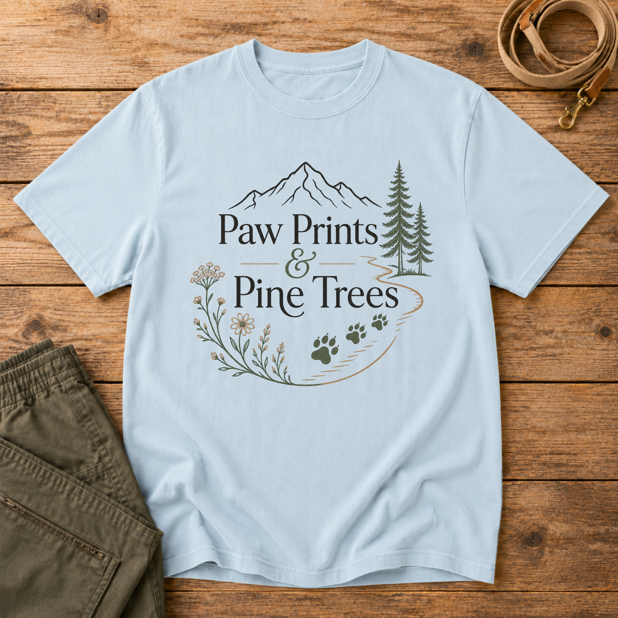 Paw Prints & Pine Trees